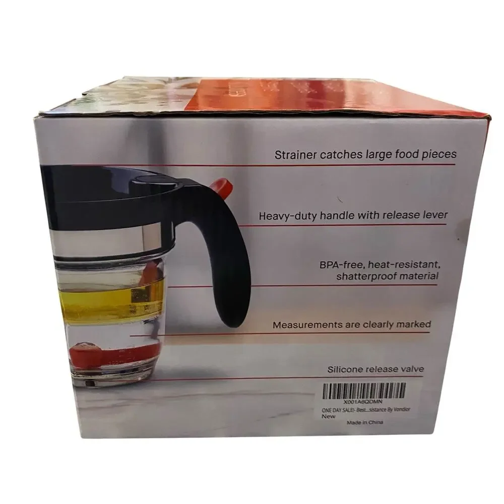 NIB Fat/ Grease Separator With Bottom Release, Kitchen Gadget with 3-in-1 peeler